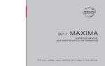 2017 nissan maxima owner's manual