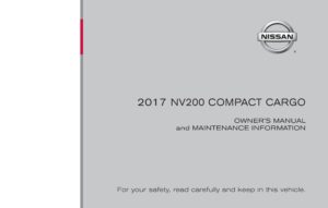 2017 nissan nv200 compact cargo owner's manual