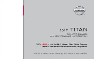 2017 nissan titan owner's manual