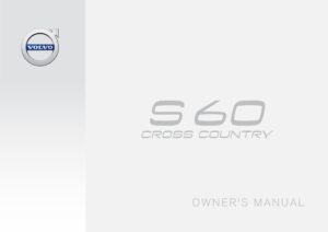 2017 volvo s60 cross country owner's manual