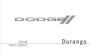 2018 dodge durango owner's manual