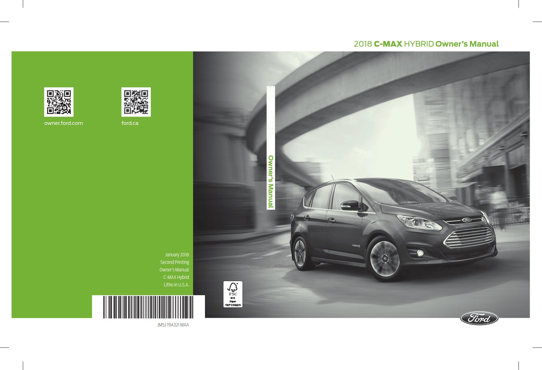 2018 ford c max hybrid owner's manual