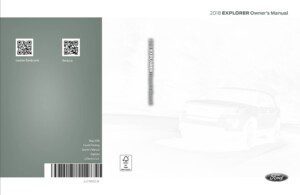 2018 ford explorer owner's manual