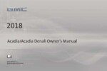 2018 gmc acadia owner's manual