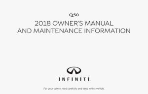 2018 infiniti q50 owner's manual