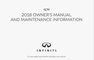 2018 infiniti q70 owner's manual