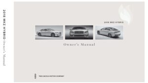 2018 lincoln mkz hybrid owner's manual