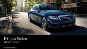 2018 mercedes benz e class owner's manual