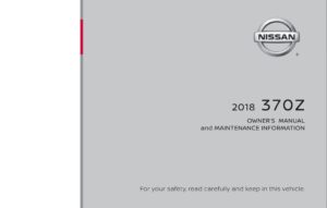 2018 nissan 370z owner's manual