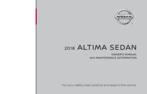 2018 nissan altima sedan owner's manual