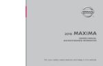 2018 nissan maxima owner's manual