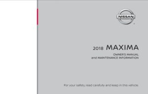 2018 nissan maxima owner's manual