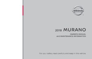 2018 nissan murano owner's manual