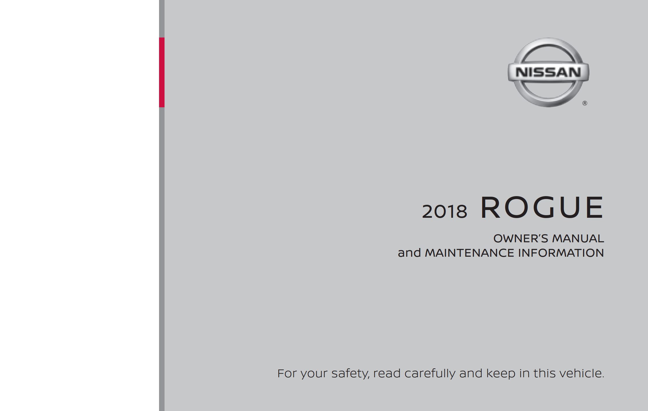 2018 nissan rogue owner's manual