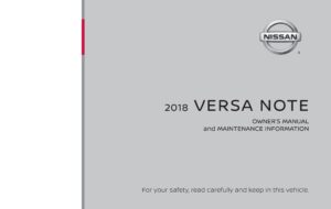 2018 nissan versa note owner's manual