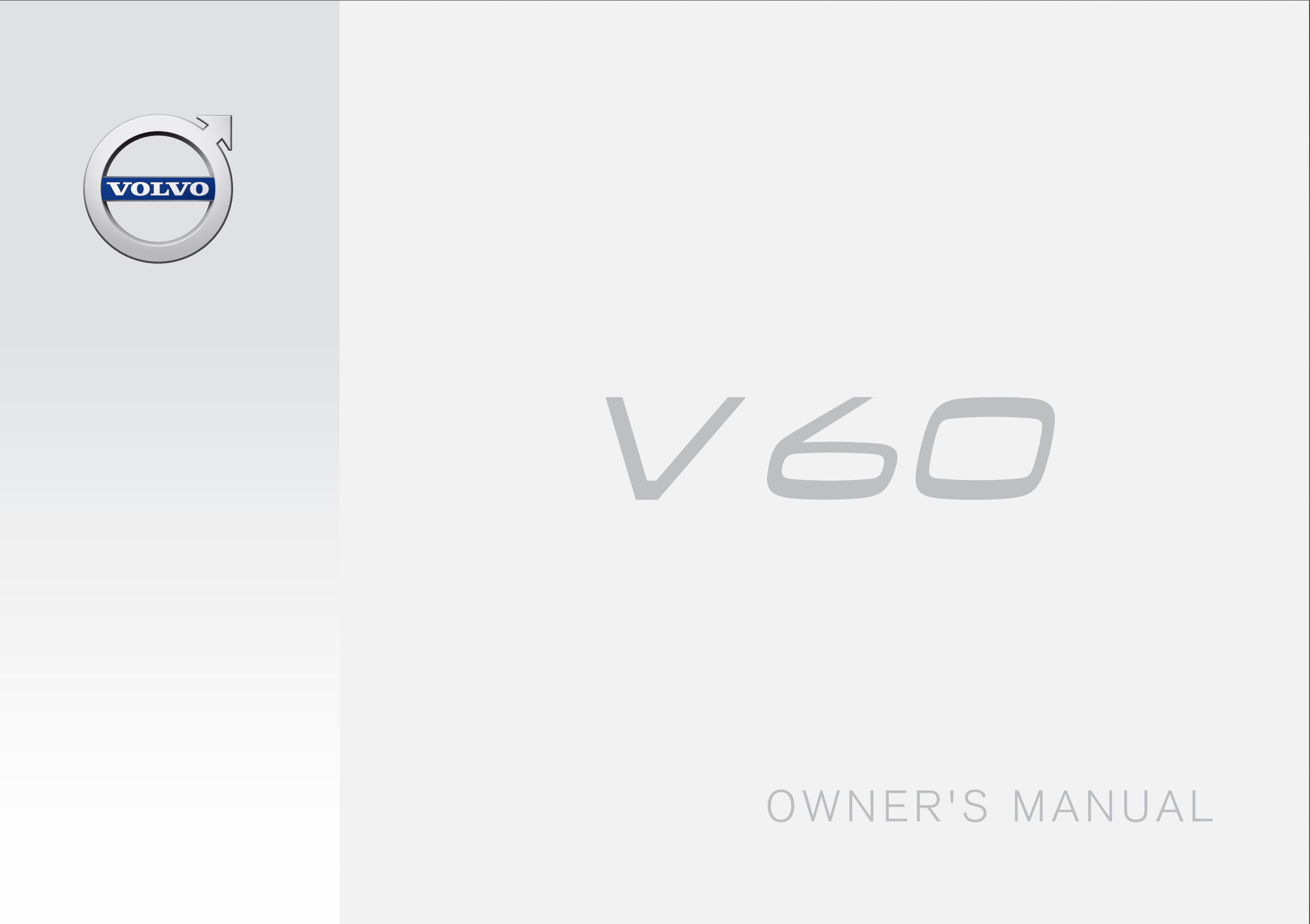 2018 volvo v60 owner's manual