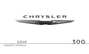 2019 chrysler 300 owner's manual