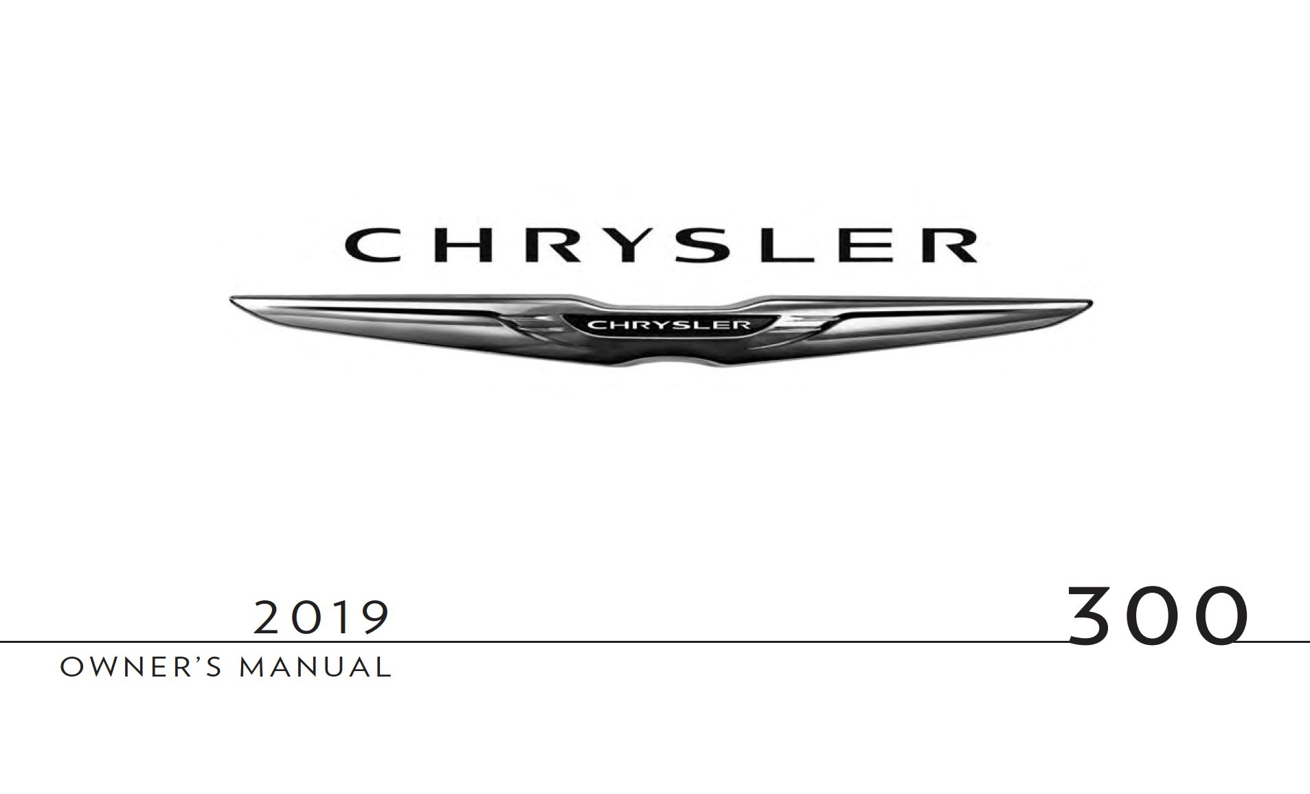 2019 chrysler 300 owner's manual