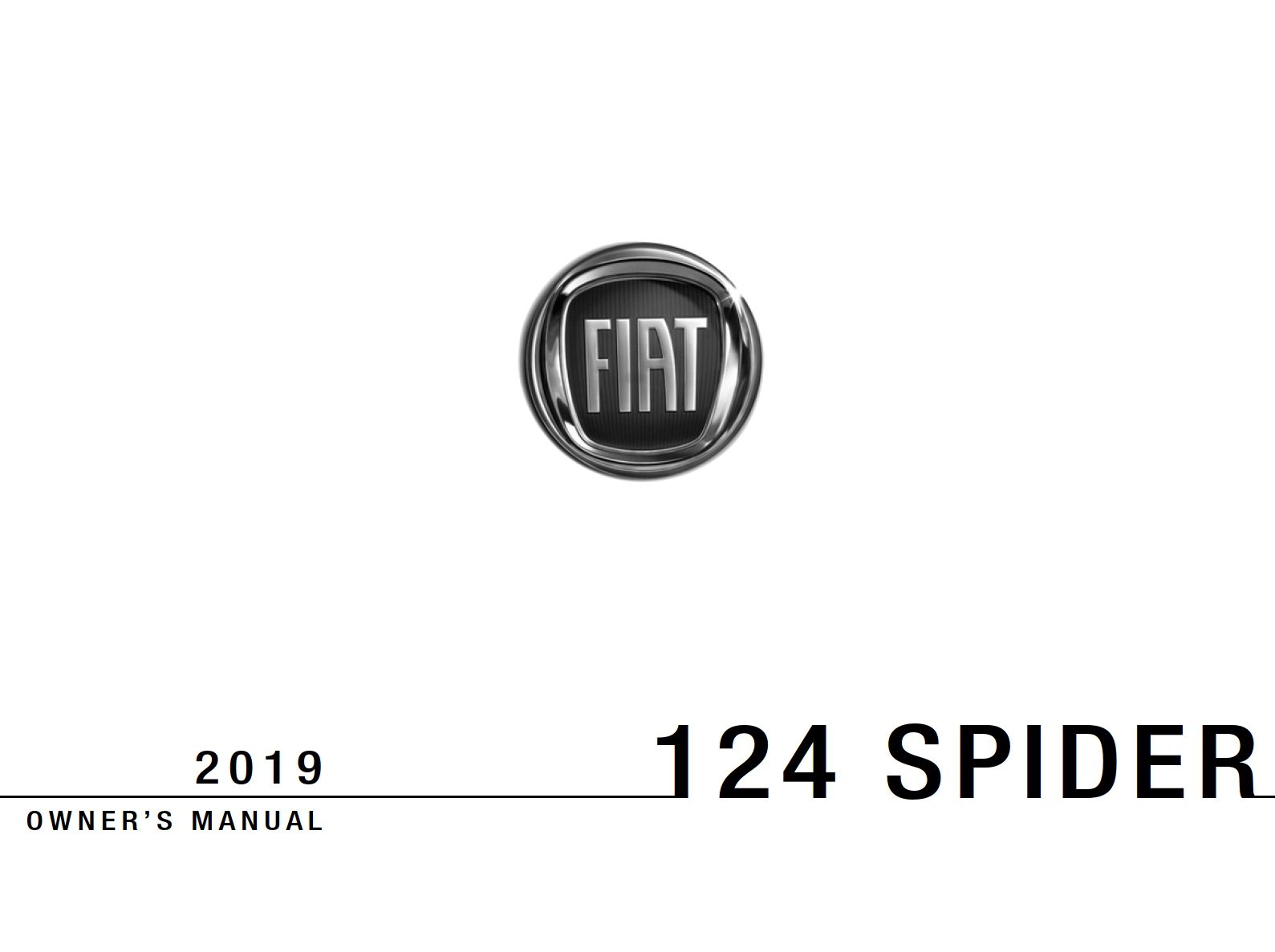 2019 fiat 124 spider owner manual