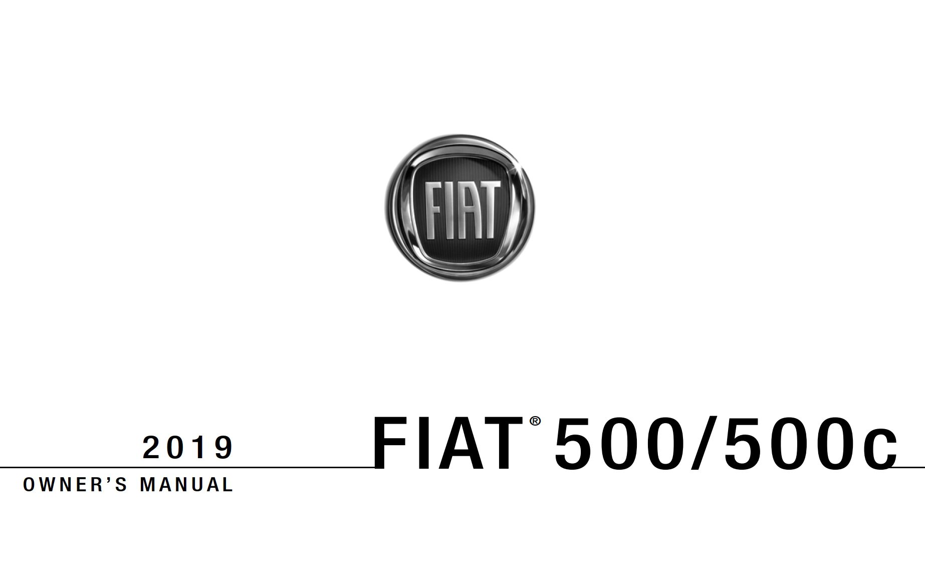 2019 fiat 500c owner manual