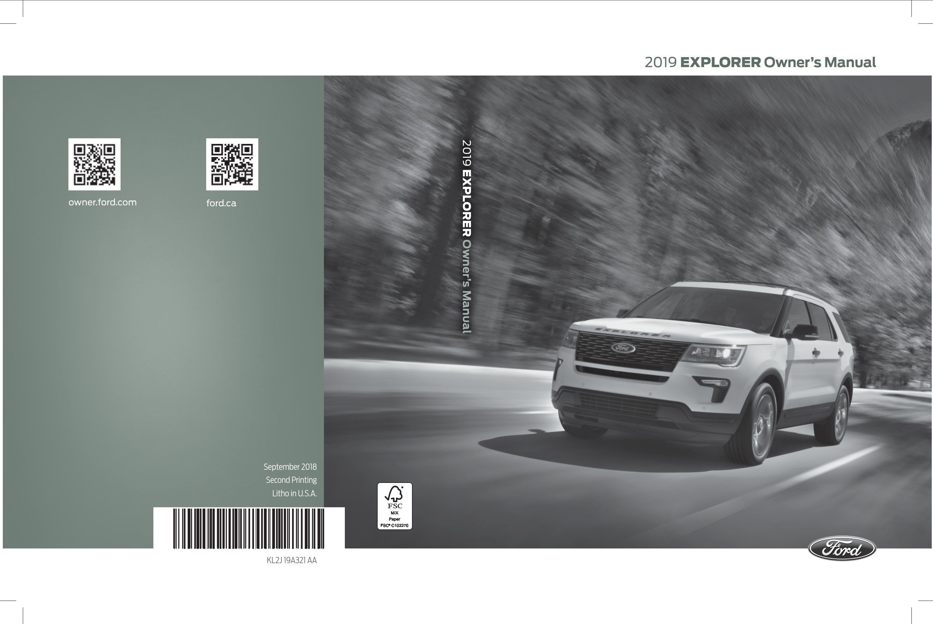 2019 ford explorer owner's manual