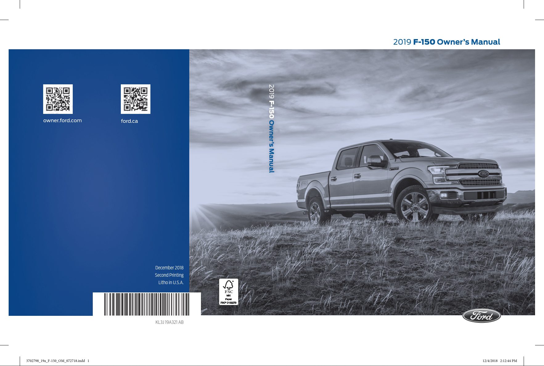 2019 ford f150 owner's manual