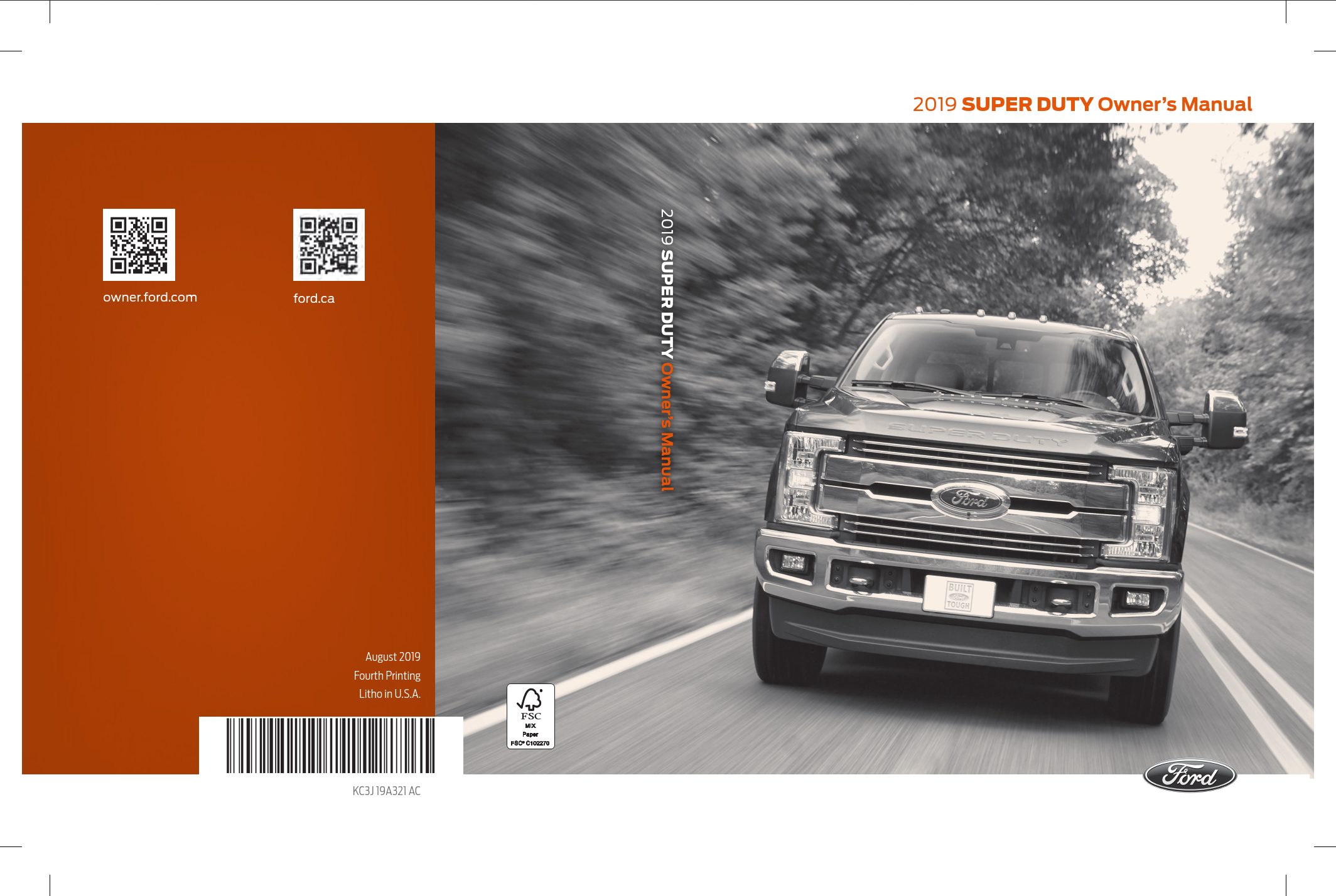 2019 ford f450 super duty owner's manual