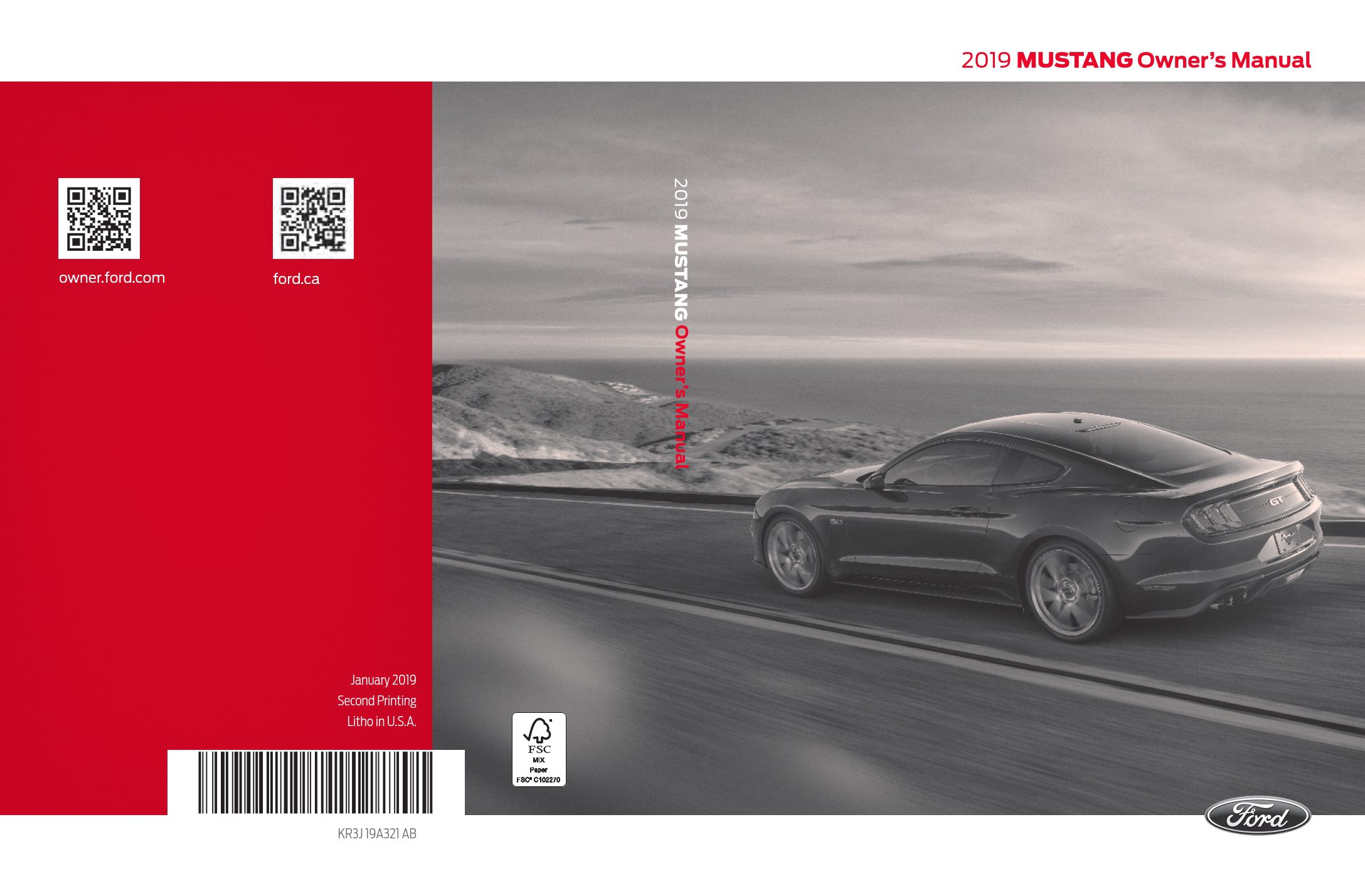 2019 ford mustang owner's manual