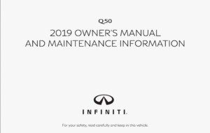 2019 infiniti q50 owner's manual