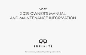 2019 infiniti qx30 owner's manual