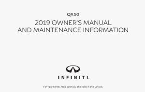 2019 infiniti qx50 owner's manual