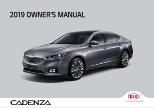 2019 kia cadenza owner's manual