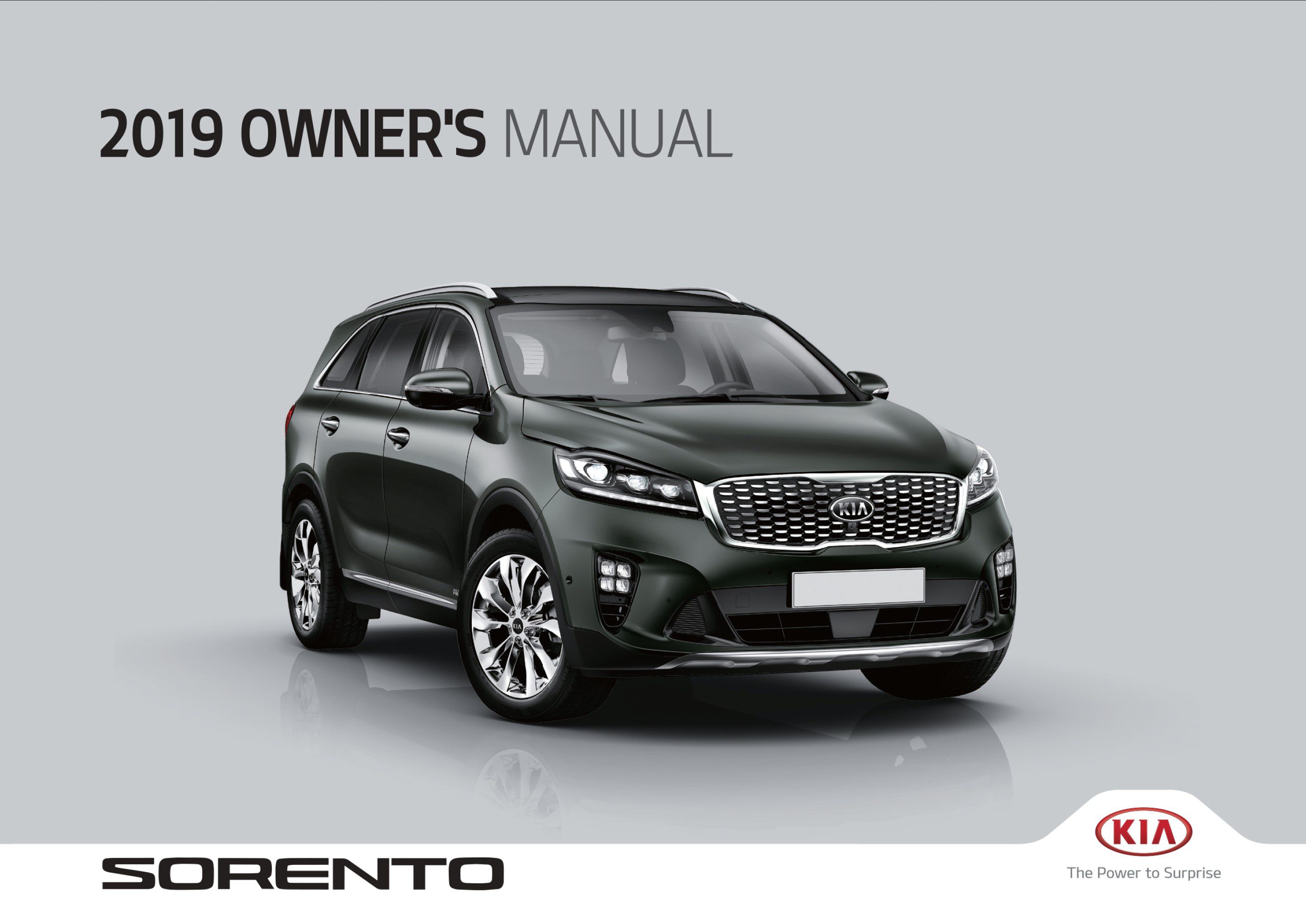 2019 kia sorento owner manual