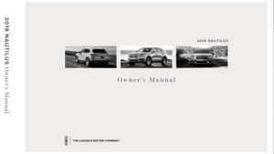 2019 lincoln nautilus owner's manual