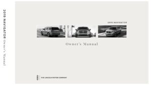 2019 lincoln navigator owner's manual