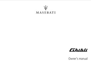 2019 maserati ghibli owner's manual