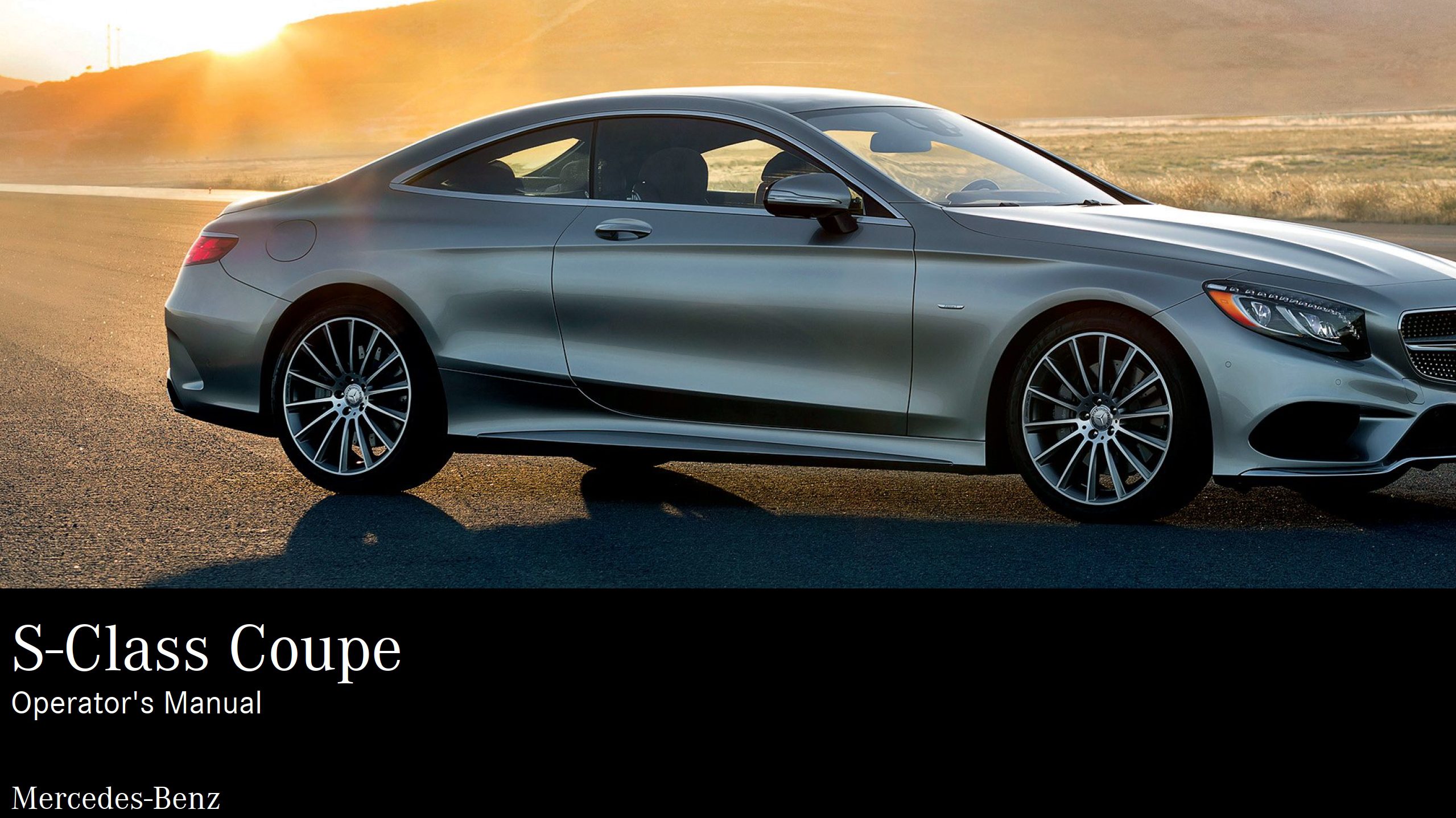 2019 mercedes benz s class coupe owner's manual