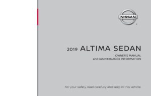 2019 nissan altima sedan owner's manual