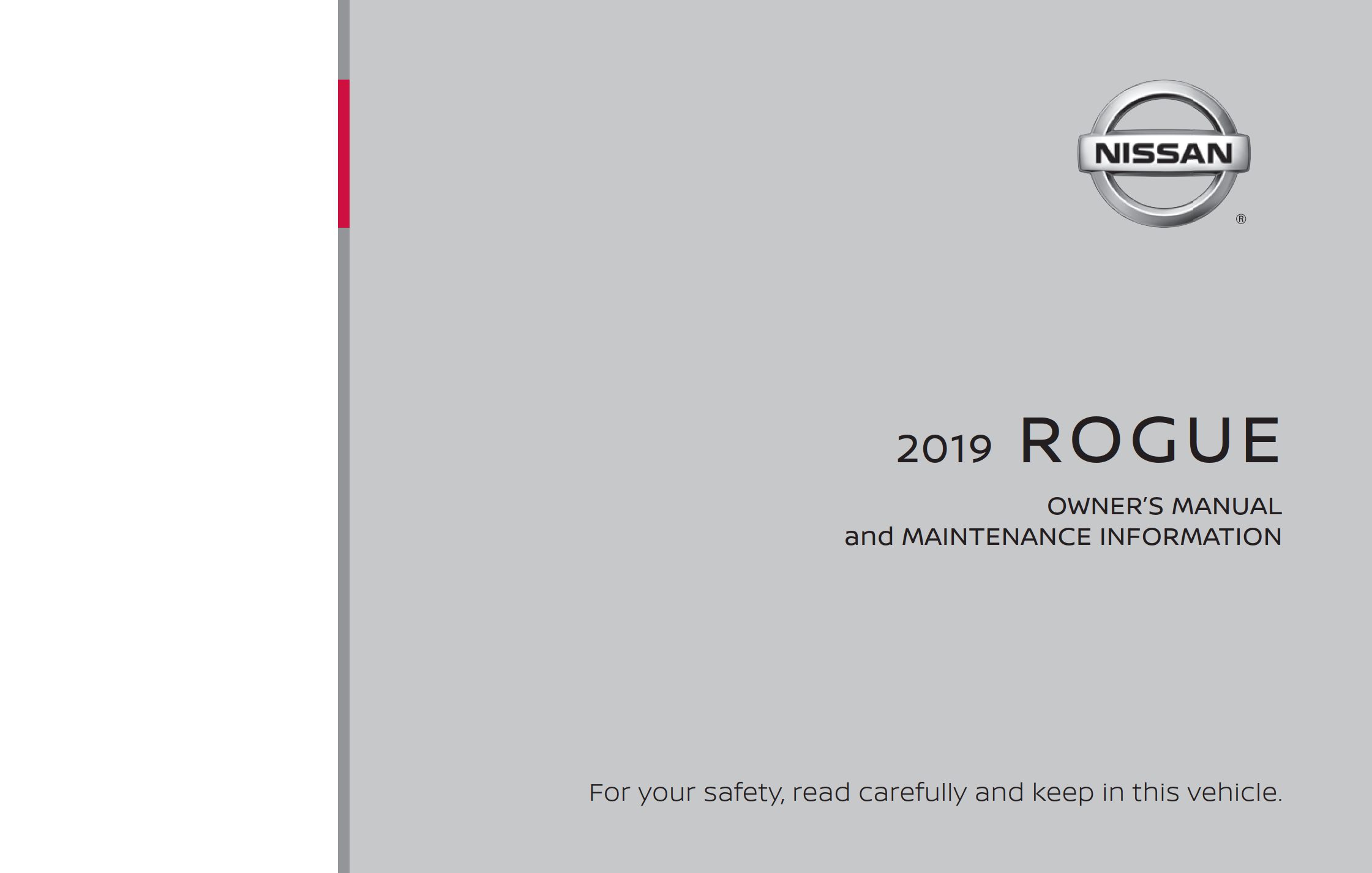 2019 nissan rogue owner's manual