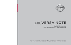 2019 nissan versa note owner's manual