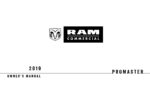 2019 ram promaster owner's manual