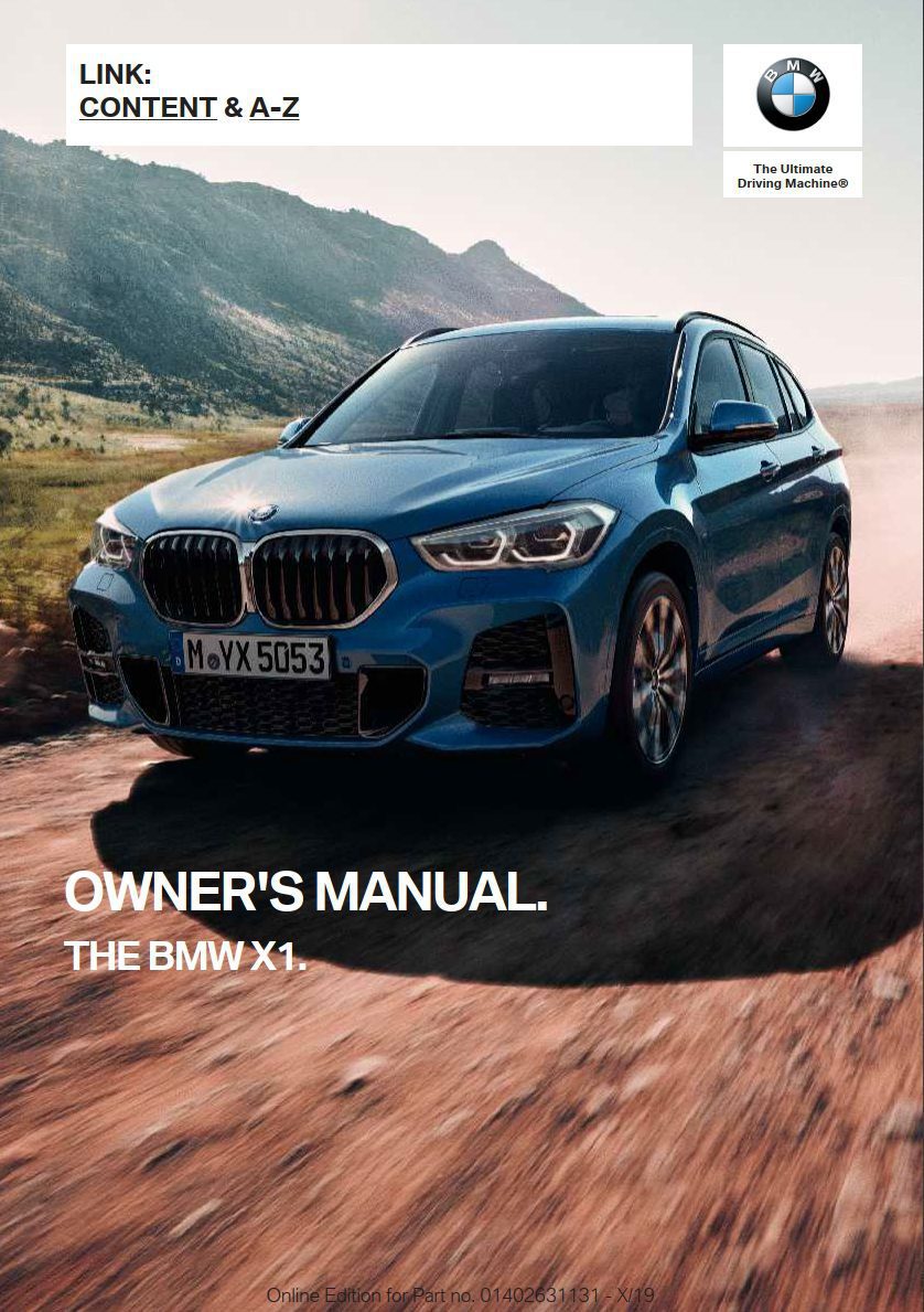 2020 bmw x1 owner's manual