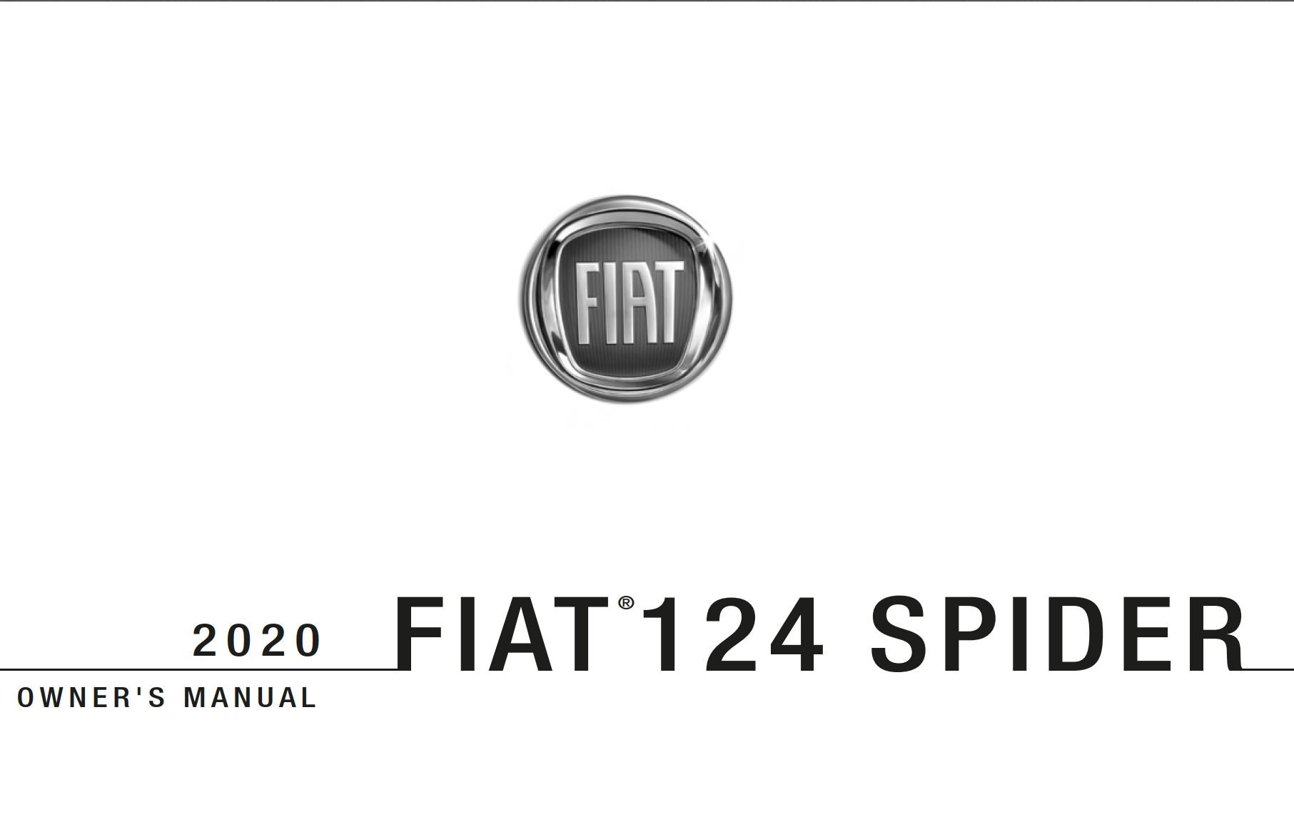 2020 fiat 124 spider owner manual