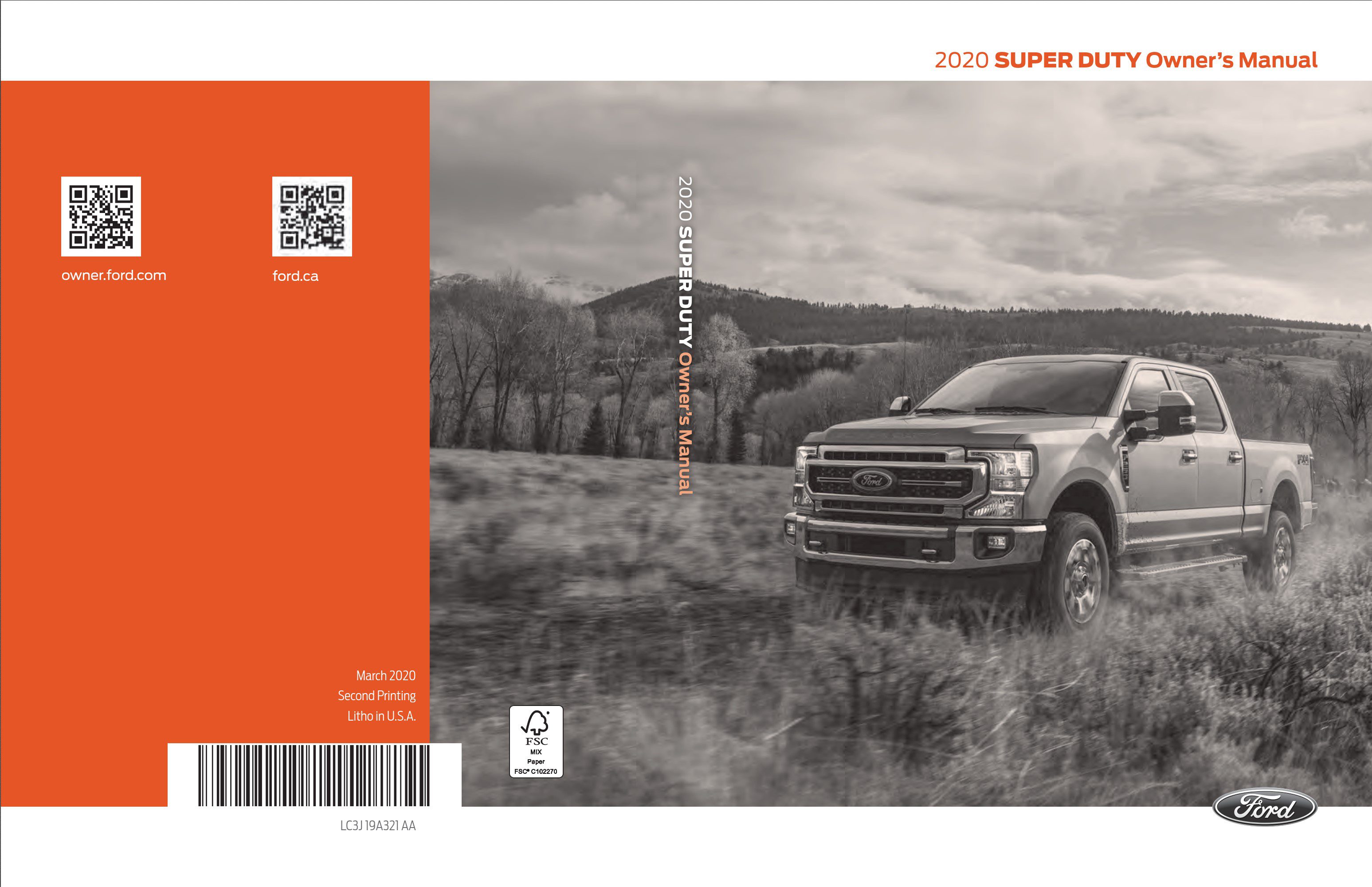 2020 ford f350 super duty owner's manual