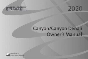 2020 gmc canyon owner's manual