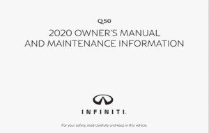 2020 infiniti q50 owner's manual