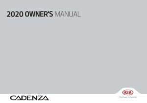 2020 kia cadenza owner manual