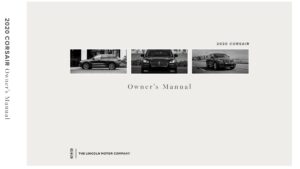 2020 lincoln corsair owner's manual