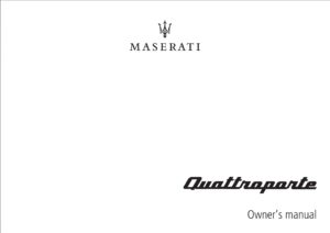 2020 maserati quattroporte owner's manual