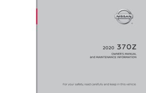 2020 nissan 370z owner's manual